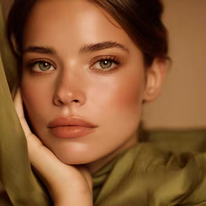 Beauty portrait — glowing, healthy skin